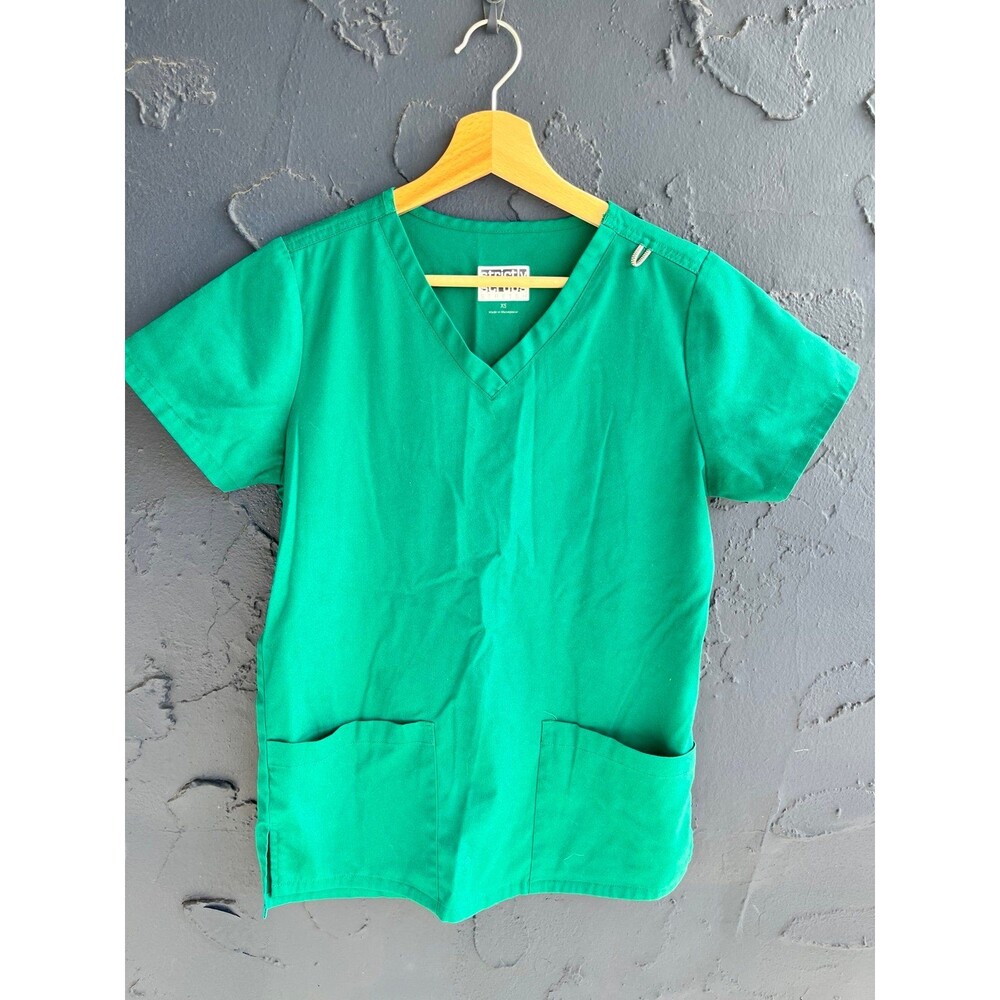 emerald green scrub top